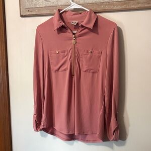 Anne Klein Rose Long Sleeve Blouse